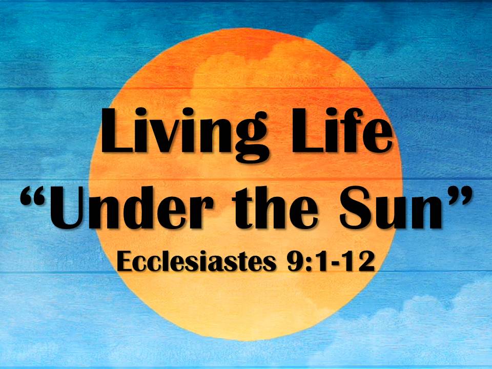 Living Life "Under the Sun"